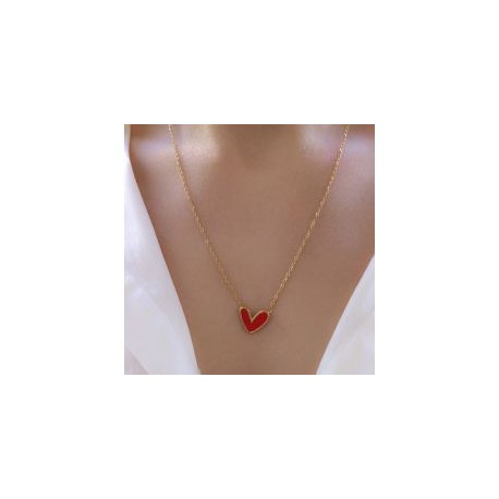 COLLAR DIJE CORAZÓN DE ACERO