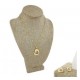 COLLAR CORAZÓN CON ARETES DE ACERO