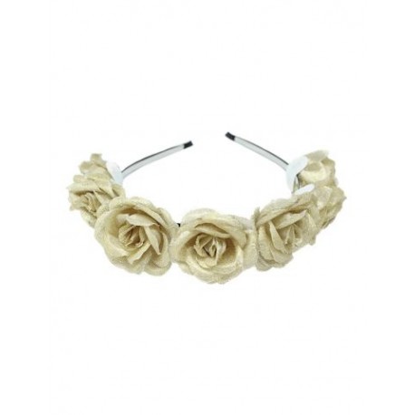 DIADEMA DORADA DE 7 FLORES